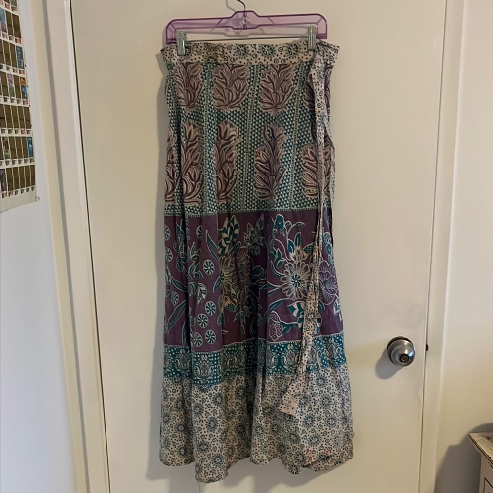 Hand dyed floral skirt - Indonesia NWOT